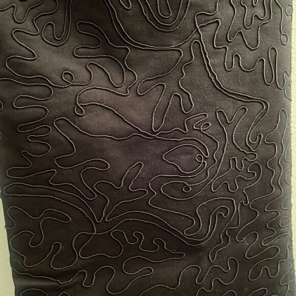 Talbots Collection Women's Black Swirl Textured Wide Leg Dress Pants Size 10 - Picture 5 of 8